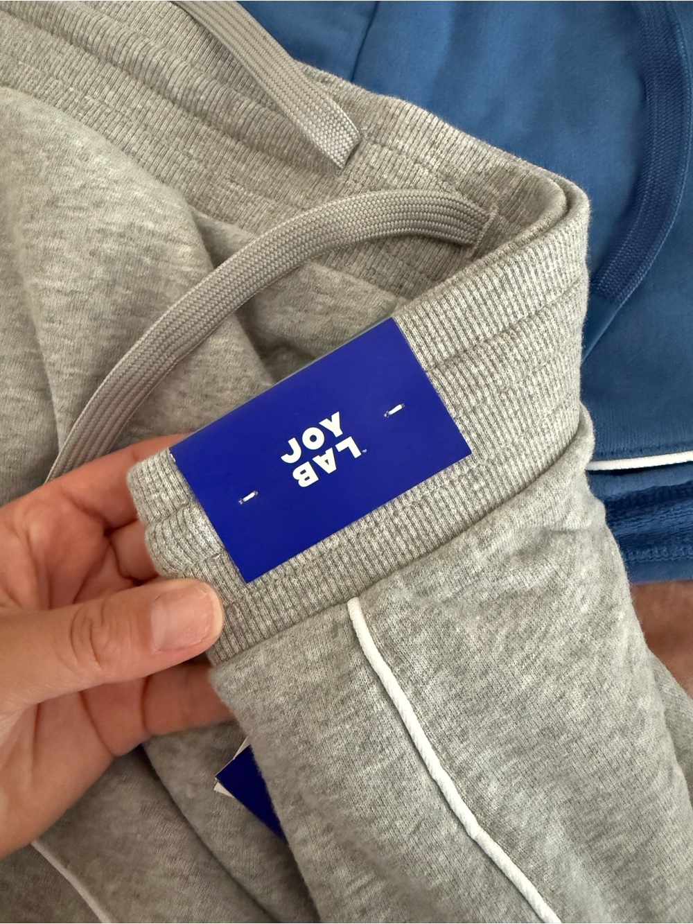 JoyLab Blue & Gray Athletic Drawstring Shorts - Picture 2 of 5
